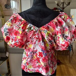 Marc New York Floral Puff Sleeve Blouse